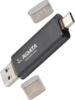 RiDATA UV903 2TB Portable External SSD 1050MB/s USB 3.2 Gen2 OTG Thumb Drive [BLACK]