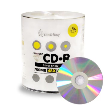 Smart Buy CD-R Diamond 48X 700MB 80MIN - Shiny 100 PCS